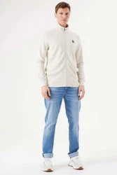 GARCIA Sweatjacke dunkelgrau/weiß