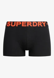 Superdry Herren Boxershorts TRUNK TRIPLE PACK Schwarz/Orange