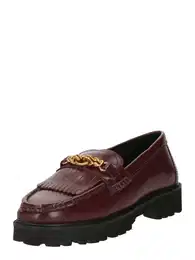 Slipper zlatá / tmavě červená