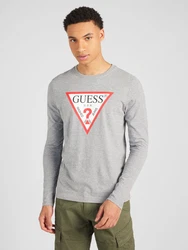 GUESS Shirt graumeliert/weiß