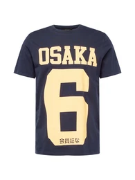 T-Shirt 'Osaka' marine / pastellorange