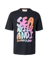 T-Shirt trkis / helllila / apricot / schwarz