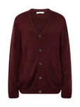 ABOUT YOU Strickjacke 'Mirco' burgunder / schwarz