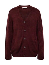 Strickjacke 'Mirco' burgunder / schwarz