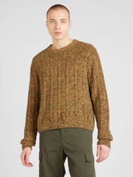 WEEKDAY Pullover Jesper hellbraun/gelb/oliv