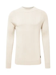 Key Largo Pullover 'EMOTION' stone/dunkelgrau/schwarz