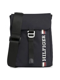 Umhängetasche dunkelblau / blutrot / schwarz / weiß