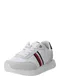 TOMMY HILFIGER Nizke superge 'Essential'  ecru / nočno modra / rdeča / bela