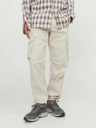 Jack & Jones Cargohose JPSTKANE NOAH CUFFED CARGO NOOS creme