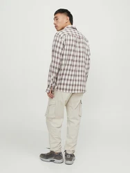 Jack & Jones Cargohose JPSTKANE NOAH CUFFED CARGO NOOS creme