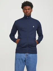 JACK & JONES Sweatjacke JJEPaulos navy/wei