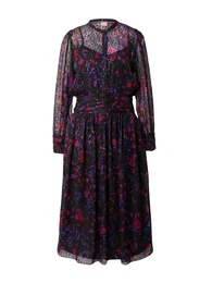 Dolga srajca 'Denalea' indigo / fuksija / črna / srebrna