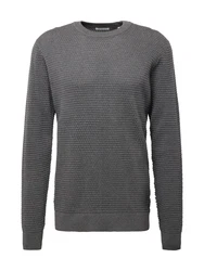 KnowledgeCotton Apparel Pullover Vagn graphit