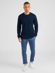 KnowledgeCotton Apparel Pullover Vagn dunkelblau
