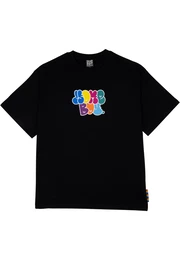 Tričko 'Bubbles' královská modrá / žlutá / tmavě fialová / černá