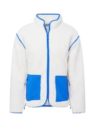 Fleecejacke royalblau / perlwei