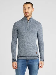 Key Largo Pullover HORST (1-tlg) nachtblau/blaumeliert/braun