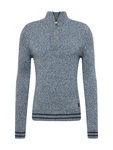 Key Largo Pullover HORST (1-tlg) nachtblau/blaumeliert/braun