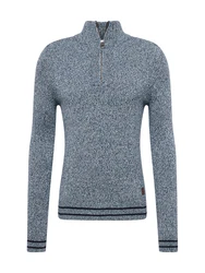 Key Largo Pullover HORST (1-tlg) nachtblau/blaumeliert/braun