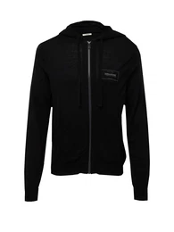 Strickjacke hellgrau / schwarz