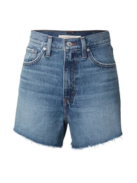 LEVI'S Traperice 'High Waisted Mom Short' plavi traper / smeđa / vatreno crvena / bijela