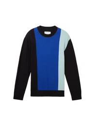 Pullover opal / royalblau / schwarz