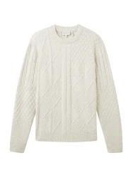 TOM TAILOR Pullover Strick beigemeliert