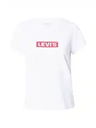 LEVI'S Tričko 'Graphic Authentic Tshirt' červená / bílá