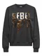 ONLY Sweater majica 'RUNA'  smeđa / svijetlosmeđa / bazalt siva / crna