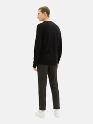 TOM TAILOR Strickpullover Basic Crewneck Knit schwarz