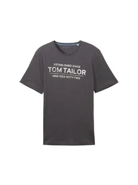 T-Shirt dunkelgrau / wei