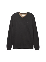 TOM TAILOR Pullover dunkelgrau
