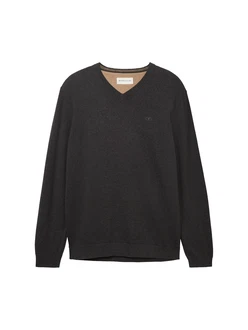 TOM TAILOR Pullover dunkelgrau