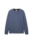 TOM TAILOR Strickpullover Basic Crewneck Knit saphir