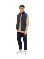 TOM TAILOR Weste dunkelblau/dunkelorange