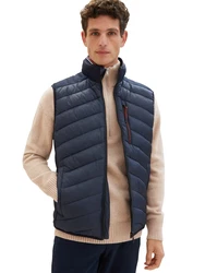 TOM TAILOR Weste dunkelblau/dunkelorange
