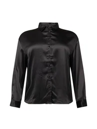 PIECES Curve Halenka 'SILJA' černá