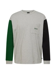 Shirt 'STAUFFER' graumeliert / dunkelgrn / schwarz