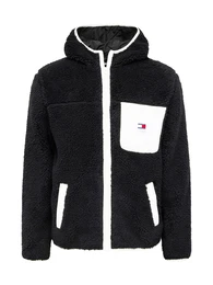 Fleecejacke navy / rot / schwarz / weiß