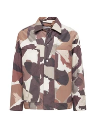 Jacke 'Pelle' braun / hellbraun / greige / wei