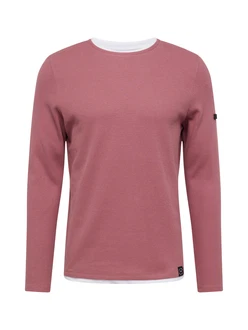 Key Largo Sweatshirt Rundhalspullover Stefano pastellrot/weiß