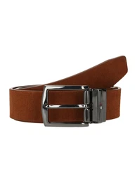 Gürtel 'DENTON 3.5' cognac / rot / silber / weiß