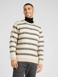 Cleptomanicx Pullover Trio beige/cappuccino/anthrazit