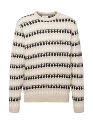 Cleptomanicx Pullover Trio beige/cappuccino/anthrazit