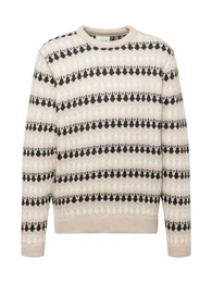 Pullover 'Trio' beige / cappuccino / anthrazit