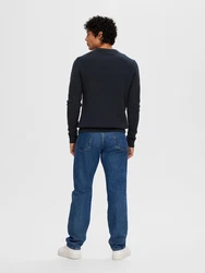 SELECTED HOMME Rundhalspullover SLHDANE marine