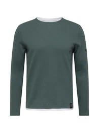 Pullover 'STEFANO' dunkelgrn / wei