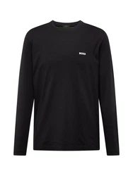 BOSS Langarmshirt Tee Long mit Rundhalsausschnitt schwarz/weiß
