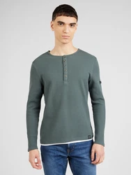 Key Largo Shirt 'SANDRO' dunkelgrn/wei