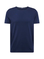 OLYMP T-Shirt Casual mit Rollkante am Ausschnitt 